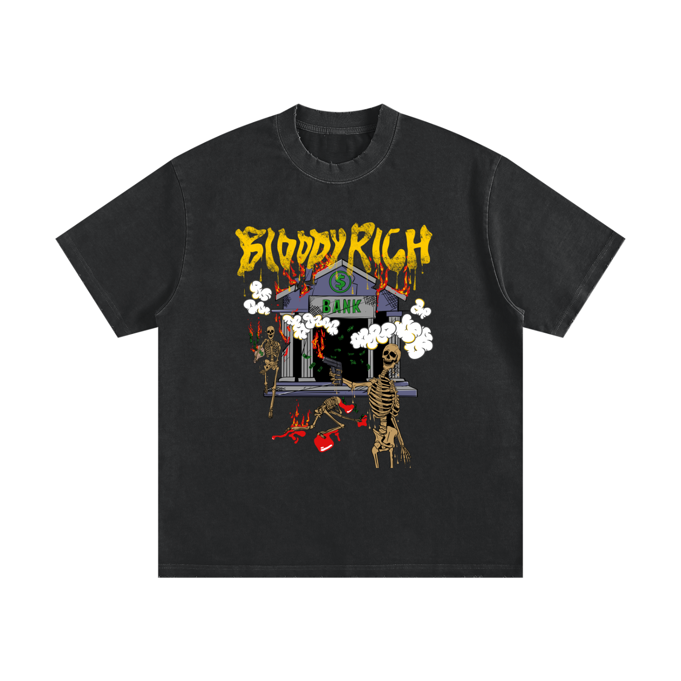 Heavyweight Vintage Washed Frayed T-Shirt
