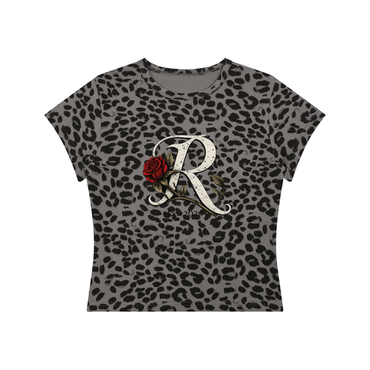 Women’s Leopard Print Crop T-Shirt
