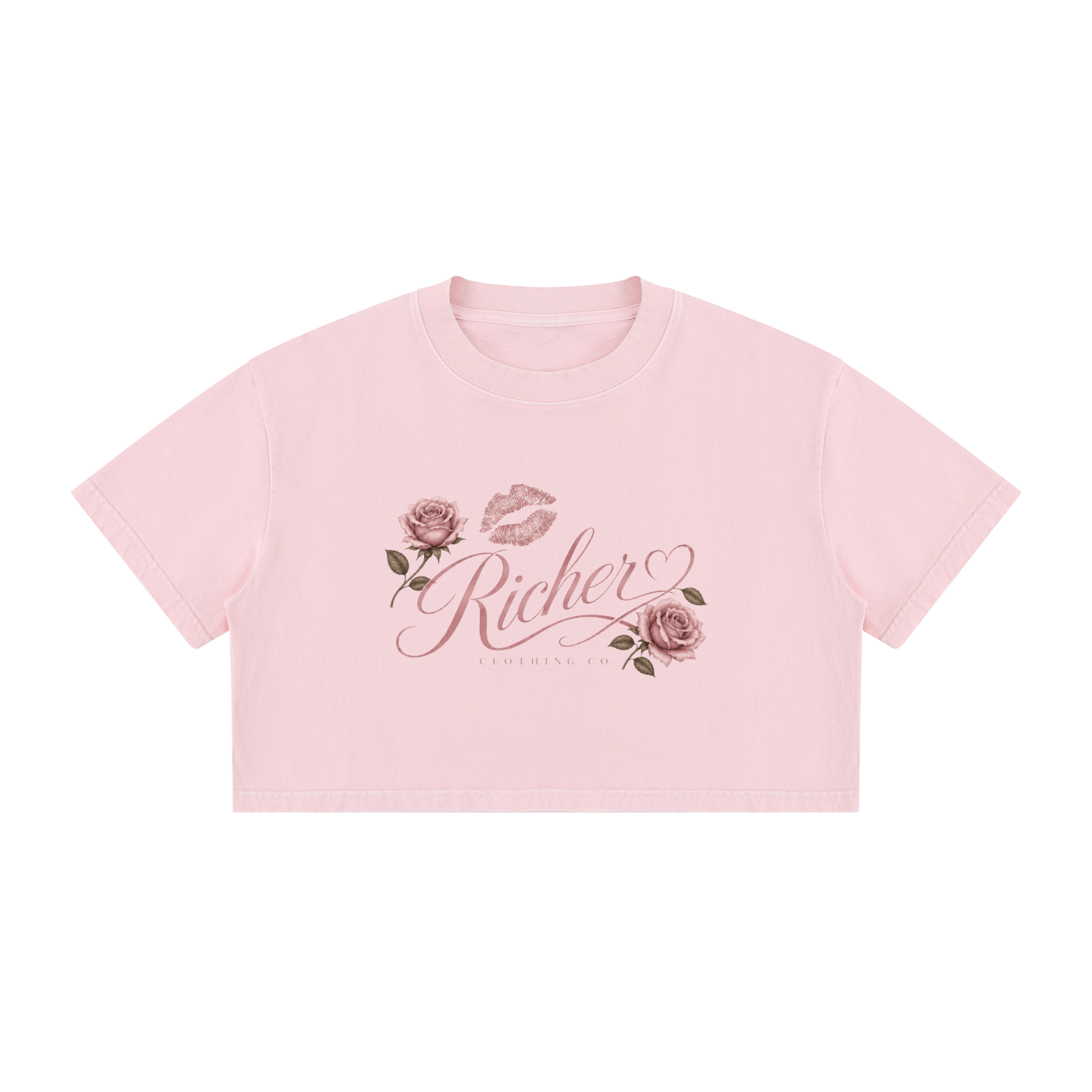 Women's Mineral Wash Cotton Crop T-Shirt