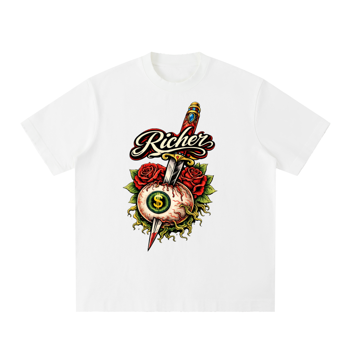 Heavyweight Vintage Washed Frayed T-Shirt