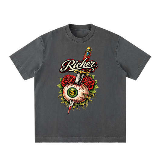 Heavyweight Vintage Washed Frayed T-Shirt