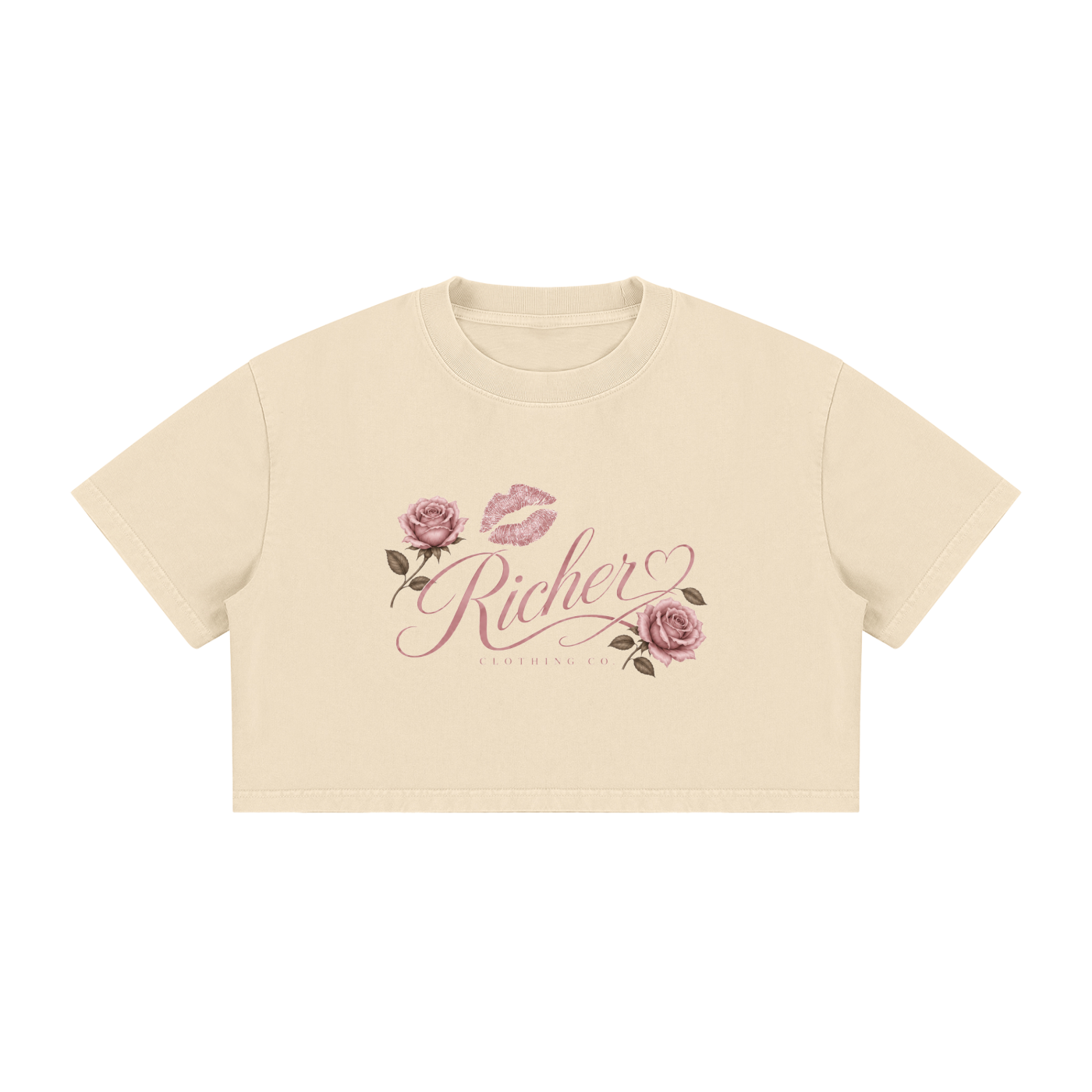 Women's Mineral Wash Cotton Crop T-Shirt