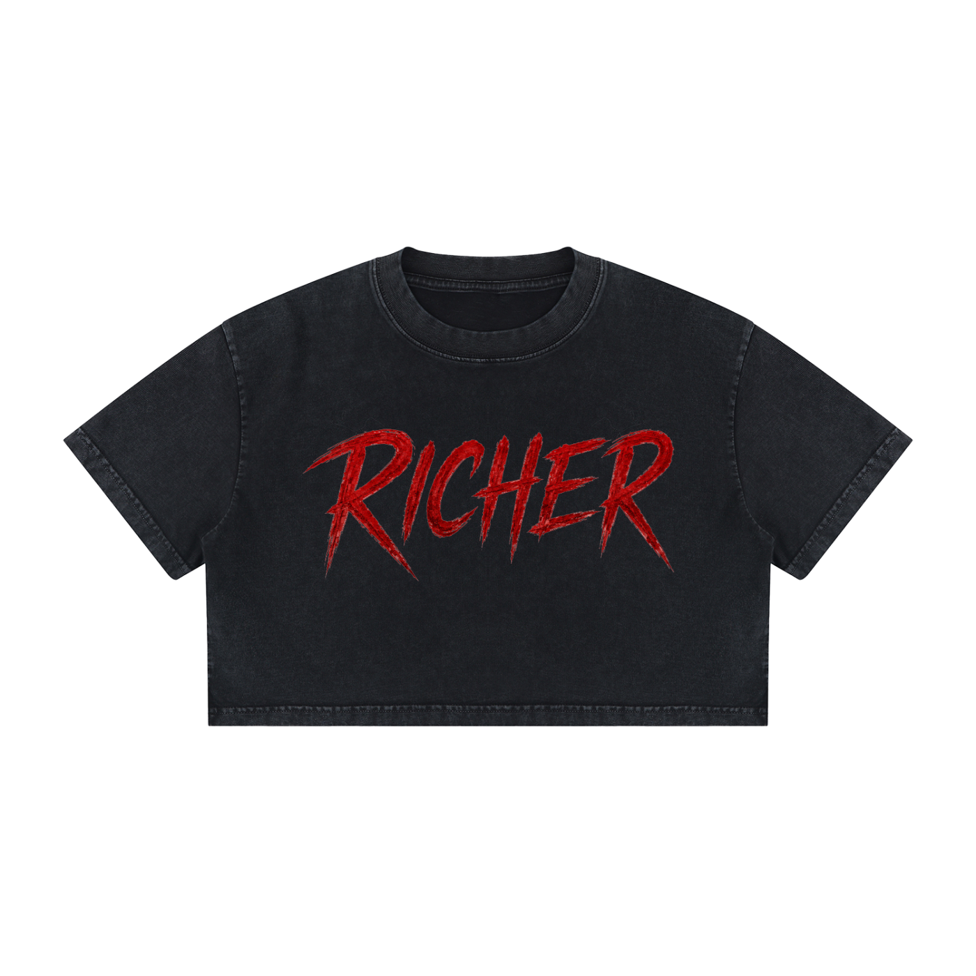 Women's Mineral Wash Cotton Crop T-Shirt