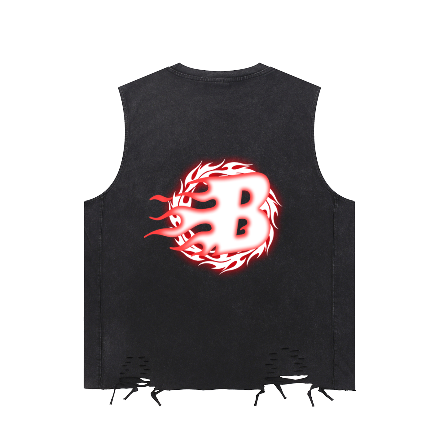 Snow Washed Raw-Hem Tank Top