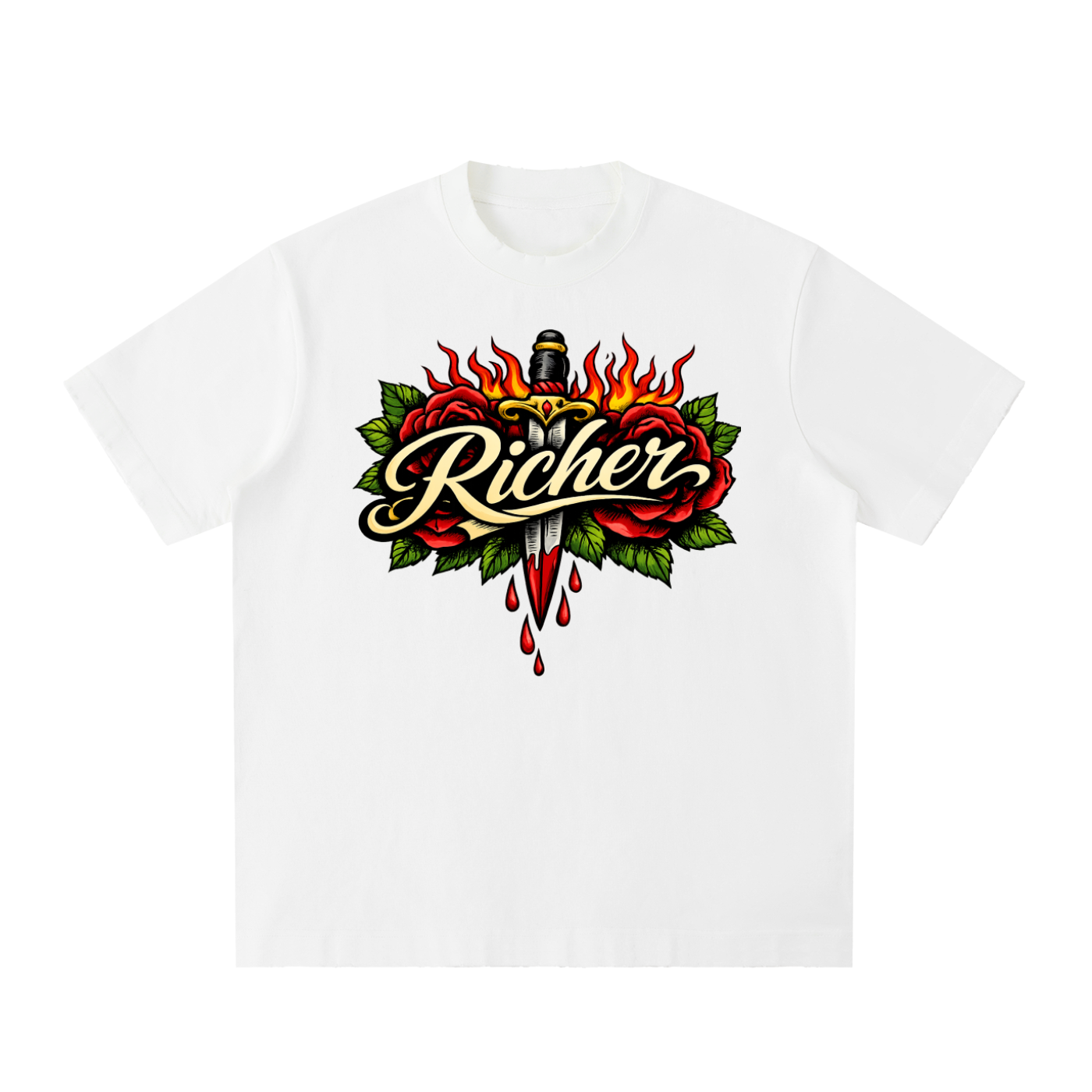 Heavyweight Vintage Washed Frayed T-Shirt