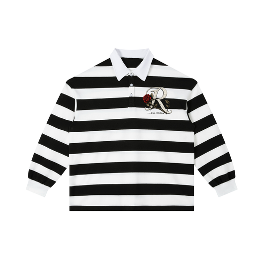 Color Block Stripe Polo Shirt
