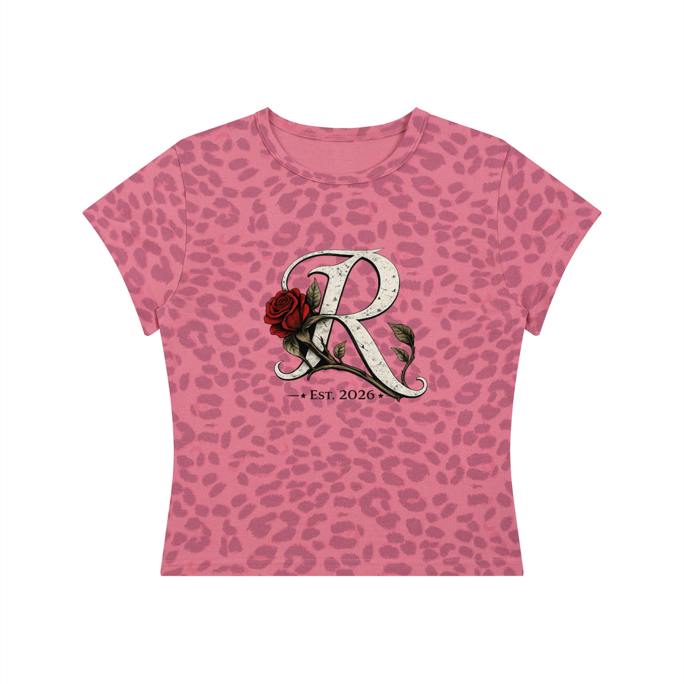 Women’s Leopard Print Crop T-Shirt
