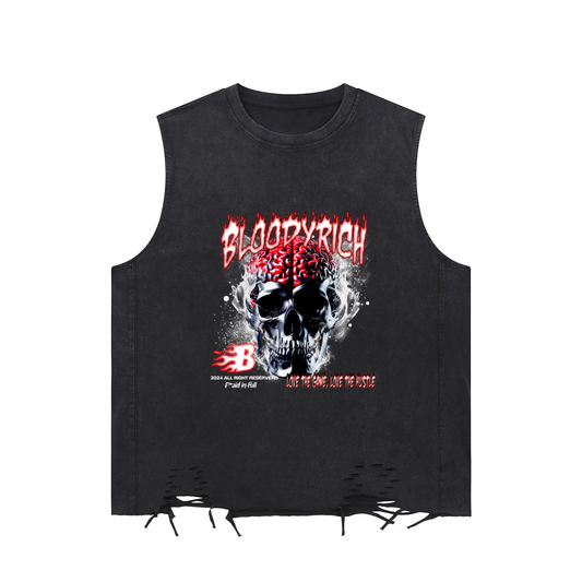 Snow Washed Raw-Hem Tank Top