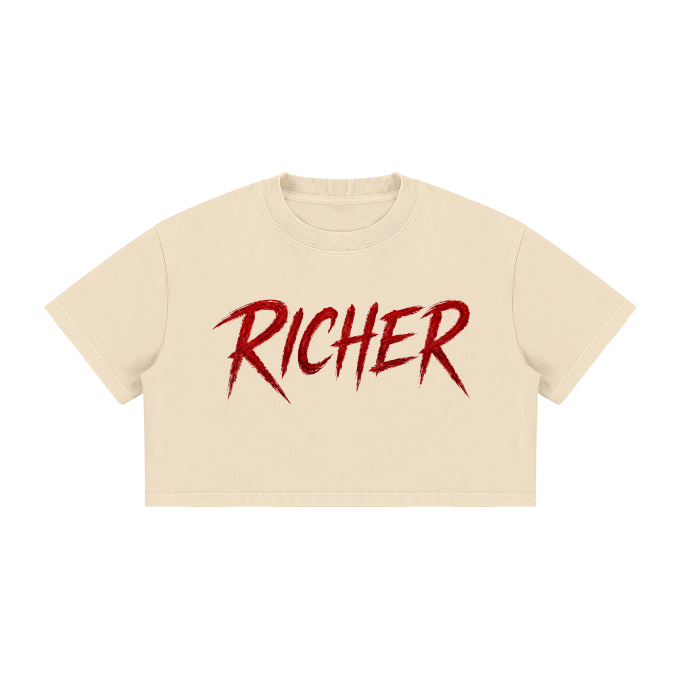 Women's Mineral Wash Cotton Crop T-Shirt